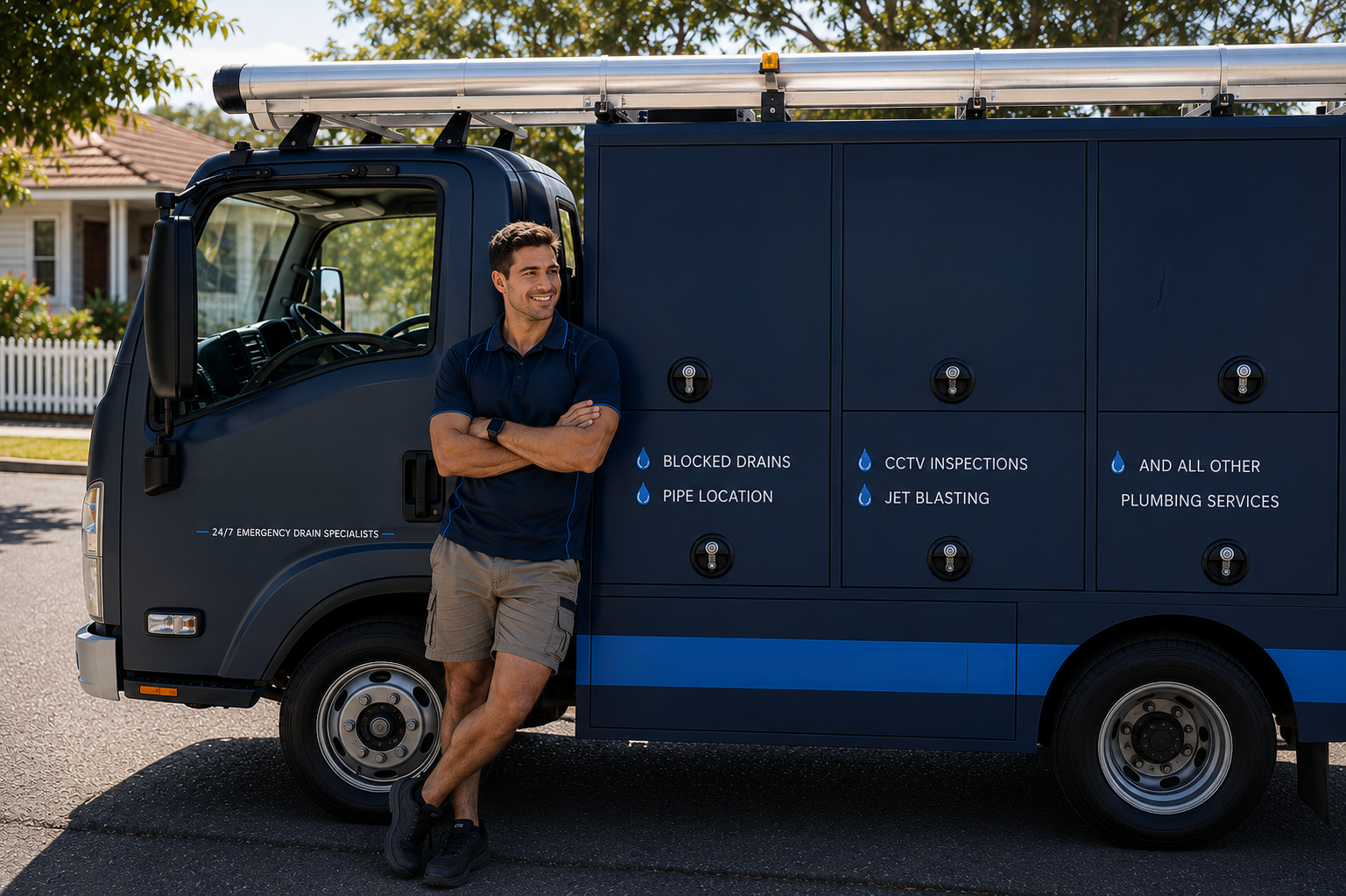 Plumber with Campsie Blocked Drains van